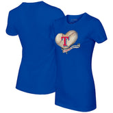 MLB Texas Rangers Tiny Turnip Women's Heart Banner T-Shirt