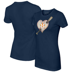 MLB Houston Astros Tiny Turnip Women's Heart Bat T-Shirt