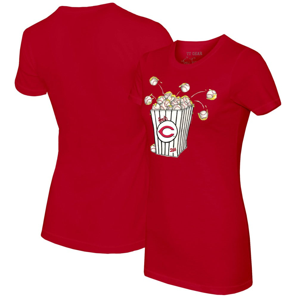 MLB Cincinnati Reds Tiny Turnip Women's Popcorn T-Shirt