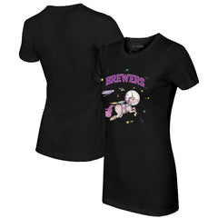 MLB Milwaukee Brewers Tiny Turnip Women's Space Unicorn T-Shirt