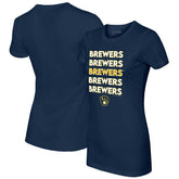 MLB Milwaukee Brewers Tiny Turnip Women's Stacked T-Shirt