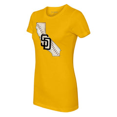 MLB San Diego Padres Tiny Turnip Women's State Outline T-Shirt