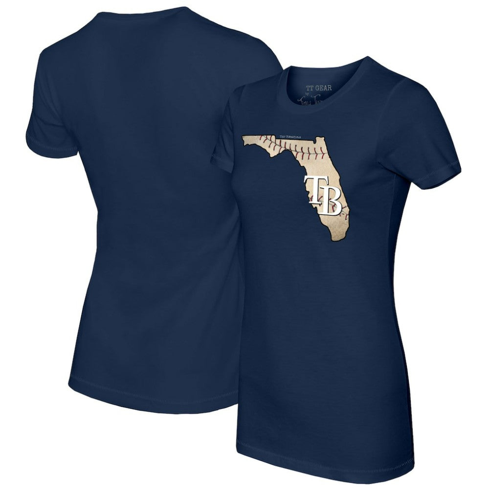 MLB Tampa Bay Rays Tiny Turnip Women's State Outline T-Shirt