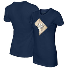 MLB Washington Nationals Tiny Turnip Women's State Outline T-Shirt