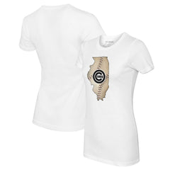 MLB Chicago Cubs Tiny Turnip Women's State Outline T-Shirt