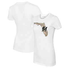 MLB Miami Marlins Tiny Turnip Women's State Outline T-Shirt