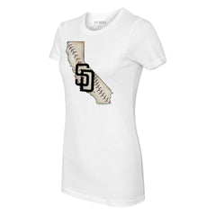 MLB San Diego Padres Tiny Turnip Women's State Outline T-Shirt