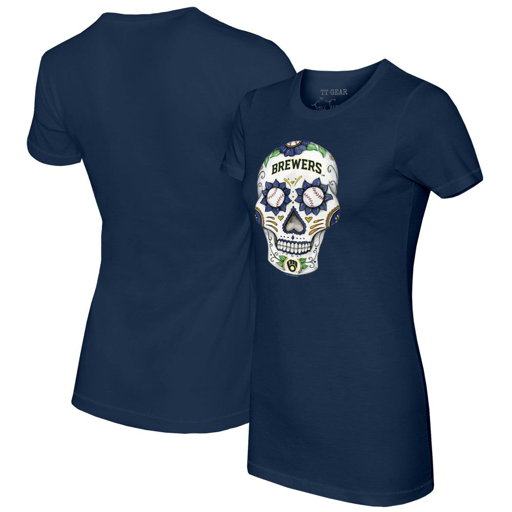 MLB Milwaukee Brewers Tiny Turnip Women's Sugar Skull T-Shirt