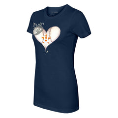 MLB Houston Astros Tiny Turnip Women's Tiara Heart T-Shirt