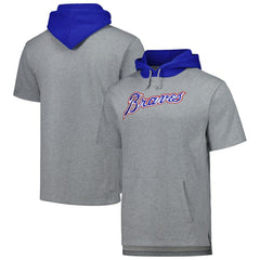 MLB Atlanta Braves Mitchell & Ness Postgame Short Sleeve Pullover Hoodie