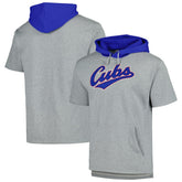MLB Chicago Cubs Mitchell & Ness Postgame Short Sleeve Pullover Hoodie