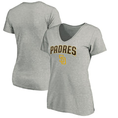 MLB San Diego Padres Women's Core Team Lock Up Wordmark V-Neck T-Shirt