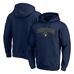 MLB Milwaukee Brewers Team Lock Up Wordmark Pullover Hoodie