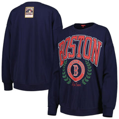 MLB Boston Red Sox Mitchell & Ness Women's Logo Lt 2.0 Pullover Sweatshirt