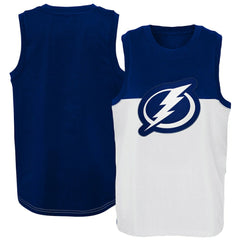 NHL White/Blue Tampa Bay Lightning Youth Revitalize Tank Top