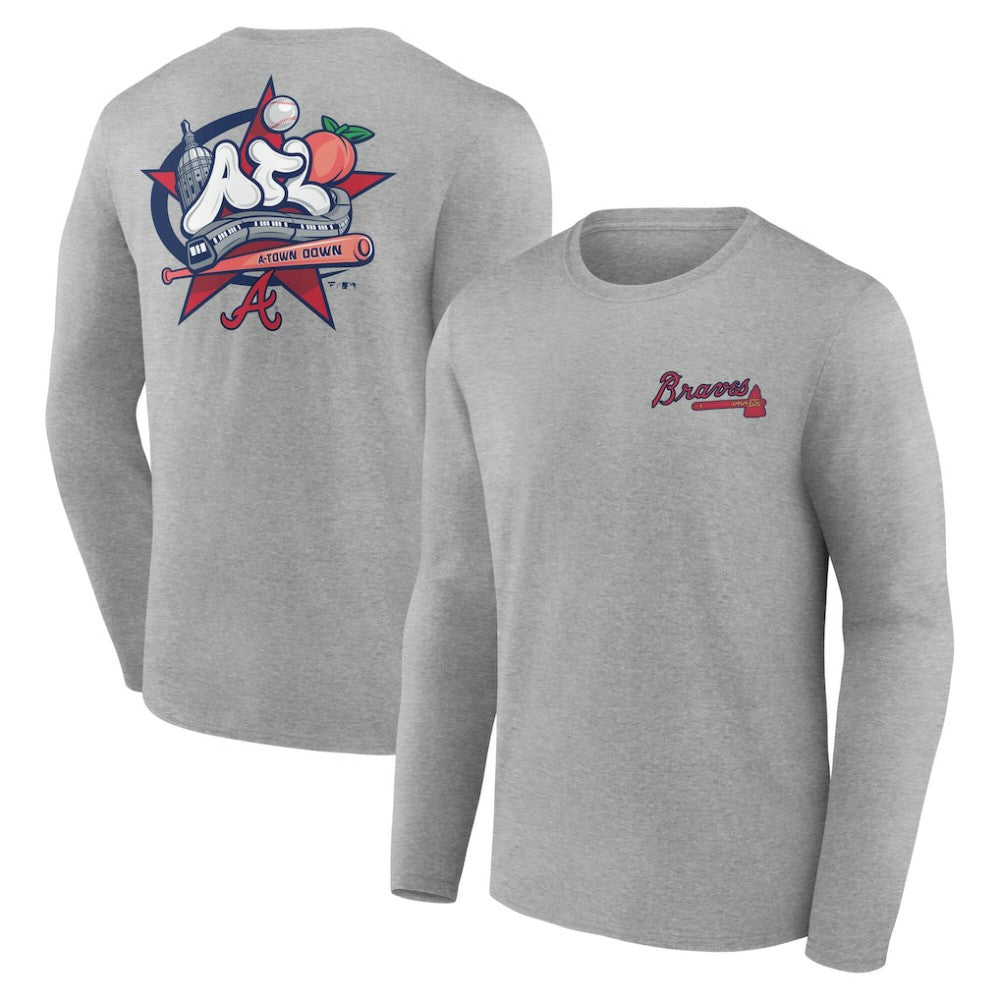 MLB Atlanta Braves Nice Kicks Long Sleeve T-Shirt