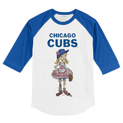 MLB Chicago Cubs Tiny Turnip Youth Babes 3/4-Sleeve Raglan T-Shirt