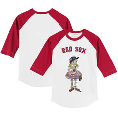 MLB Boston Red Sox Tiny Turnip Youth Babes 3/4-Sleeve Raglan T-Shirt