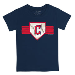 MLB Cleveland Guardians Tiny Turnip Youth Base Stripe T-Shirt