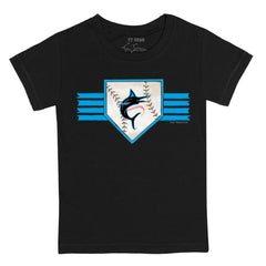 MLB Miami Marlins Tiny Turnip Youth Base Stripe T-Shirt
