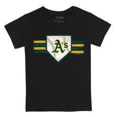 MLB Athletics Tiny Turnip Youth Base Stripe T-Shirt