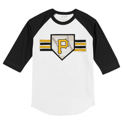 MLB Pittsburgh Pirates Tiny Turnip Youth Base Stripe 3/4-Sleeve Raglan T-Shirt