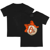 MLB Baltimore Orioles Tiny Turnip Youth Baseball Bow T-Shirt