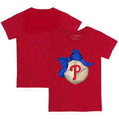MLB Philadelphia Phillies Tiny Turnip Youth Baseball Bow T-Shirt