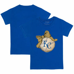MLB Kansas City Royals Tiny Turnip Youth Baseball Bow T-Shirt