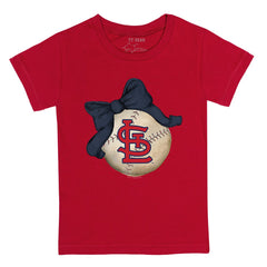 MLB St. Louis Cardinals Tiny Turnip Youth Baseball Bow T-Shirt