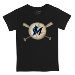 MLB Miami Marlins Tiny Turnip Youth Baseball Cross Bats T-Shirt