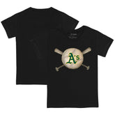 MLB Athletics Tiny Turnip Youth Baseball Cross Bats T-Shirt