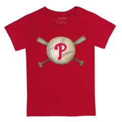 MLB Philadelphia Phillies Tiny Turnip Youth Baseball Cross Bats T-Shirt