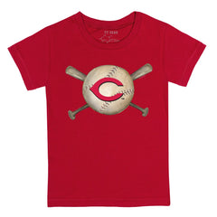 MLB Cincinnati Reds Tiny Turnip Youth Baseball Cross Bats T-Shirt