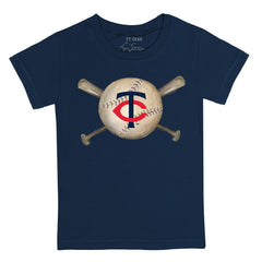MLB Minnesota Twins Tiny Turnip Youth Baseball Cross Bats T-Shirt