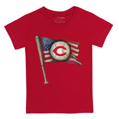MLB Cincinnati Reds Tiny Turnip Youth Baseball Flag T-Shirt
