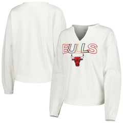 NBA Chicago Bulls Concepts Sport Women's Sunray Notch Neck Long Sleeve Top sale