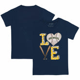 MLB Milwaukee Brewers Tiny Turnip Youth Baseball Love T-Shirt