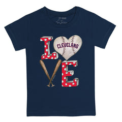MLB Cleveland Guardians Tiny Turnip Youth Baseball Love T-Shirt