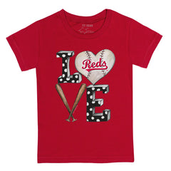 MLB Cincinnati Reds Tiny Turnip Youth Baseball Love T-Shirt