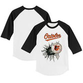 MLB Baltimore Orioles Tiny Turnip Youth Baseball Tear 3/4-Sleeve Raglan T-Shirt