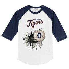 MLB Detroit Tigers Tiny Turnip Youth Baseball Tear 3/4-Sleeve Raglan T-Shirt