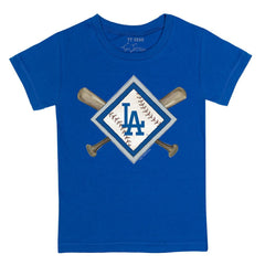 MLB Los Angeles Dodgers Tiny Turnip Youth Diamond Cross Bats T-Shirt