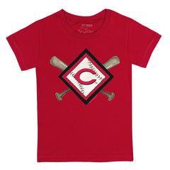 MLB Cincinnati Reds Tiny Turnip Youth Diamond Cross Bats T-Shirt