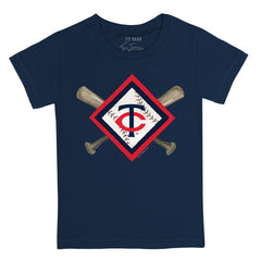MLB Minnesota Twins Tiny Turnip Youth Diamond Cross Bats T-Shirt