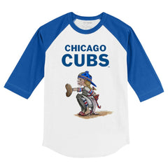 MLB Chicago Cubs Tiny Turnip Youth Kate 3/4-Sleeve Raglan T-Shirt