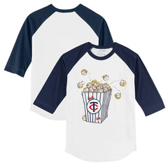 MLB Minnesota Twins Tiny Turnip Youth Popcorn 3/4-Sleeve Raglan T-Shirt