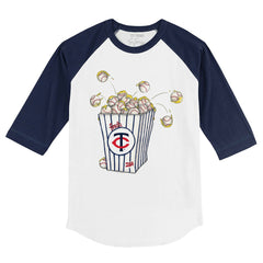 MLB Minnesota Twins Tiny Turnip Youth Popcorn 3/4-Sleeve Raglan T-Shirt