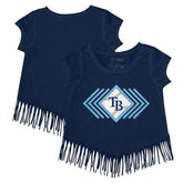 MLB Tampa Bay Rays Tiny Turnip Girls Youth Prism Arrows Fringe T-Shirt