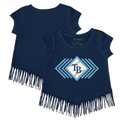 MLB Tampa Bay Rays Tiny Turnip Girls Youth Prism Arrows Fringe T-Shirt